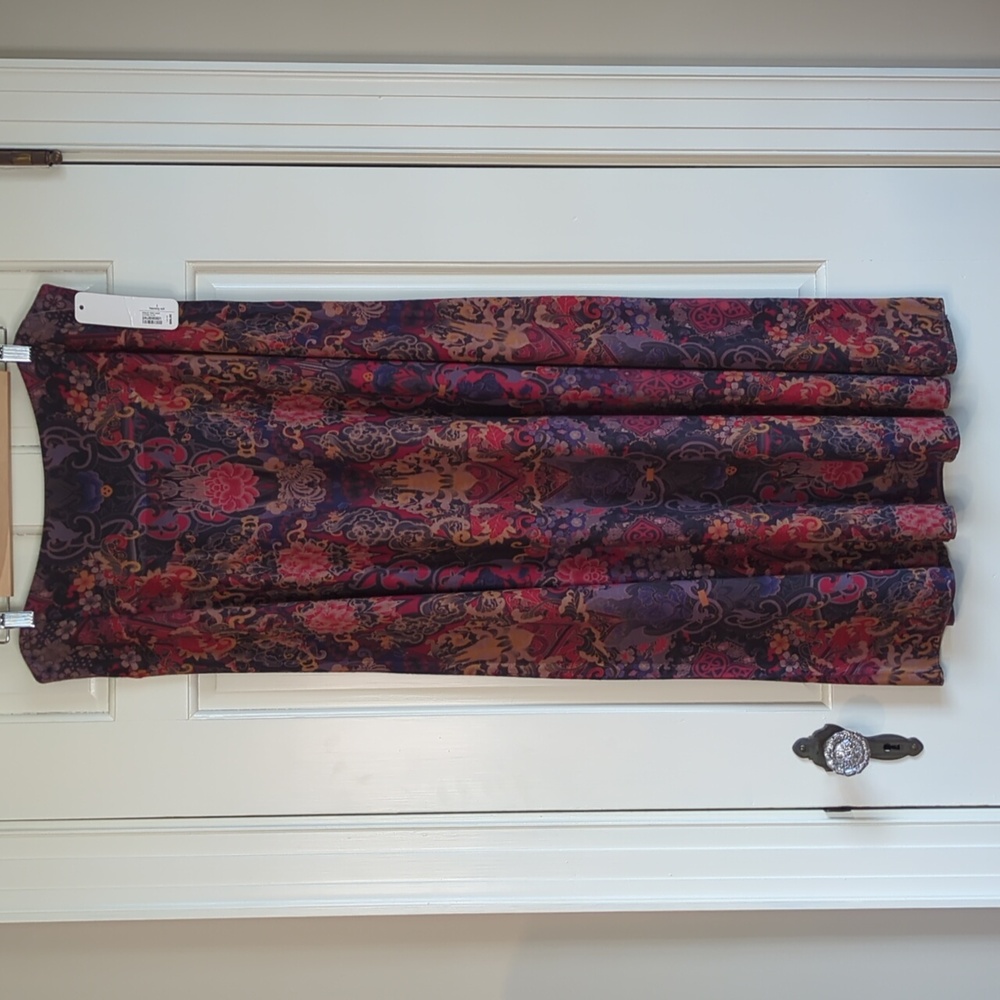 Soft Surroundings - L (14-16) - Long Patterned Boho Elastic Waist Skirt - NWT